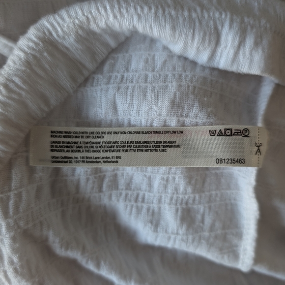 Free People Beach La La Maxi Dress V Neck Gauze Tiered Flutter Sleeve White L - Picture 12 of 16